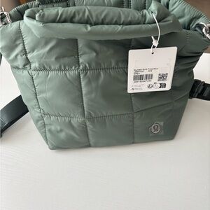 lululemon athletica Quilted Crossbody Bag in Sage Green